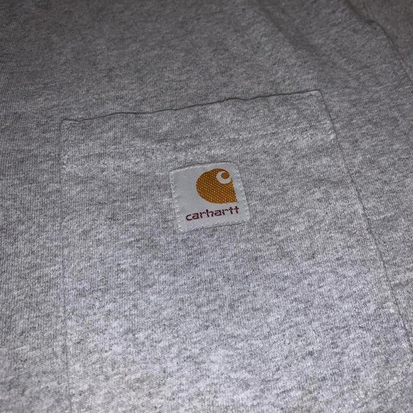 CARHARTT grey oversized button up tee with side pocket - Picture 2 of 3